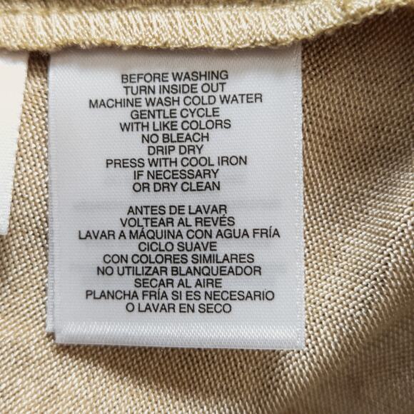 Anne Klein Blouse Metallic Knit Gold Tone Women’s L Chic Quiet Luxury - Picture 8 of 9